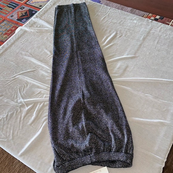 Lisa Originals Gun Metal Metallic Pull-On Pants Large Vintage Tags Attached - Picture 2 of 13